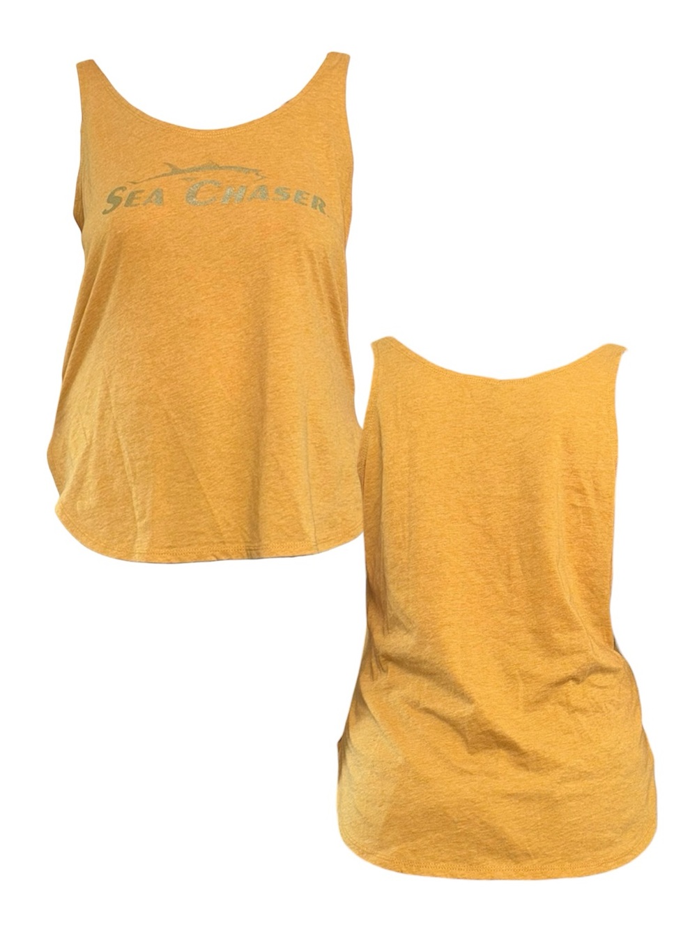 Chaser Mustard Yellow Scoop Neck Tank Top